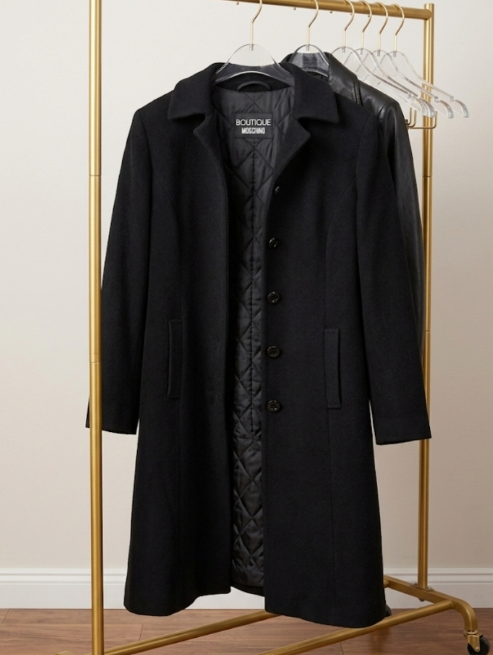Moschino Black Long Coat